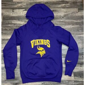 Nike Therma-FIT Minnesota Vikings Hoodie Medium NFL Team Apparel Purple Swoosh